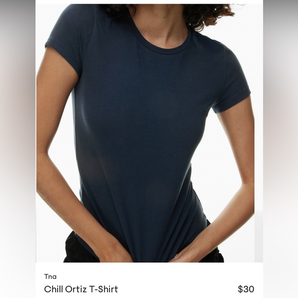 TNA lightweight stretch cotton jersey crewneck t-shirt, M - Picture 7 of 7